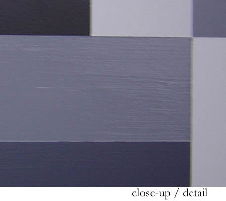 Black and White Diptych Painting Close-Up