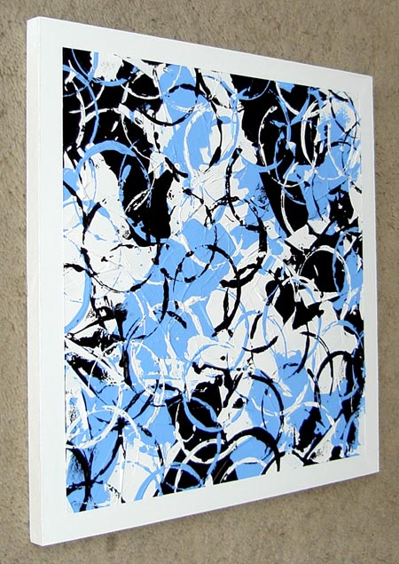 Abstract Blue Circles Painting