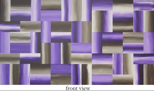 Purple Rectangles Contemporary Painting