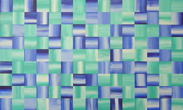 Green and Blue Abstract Painting