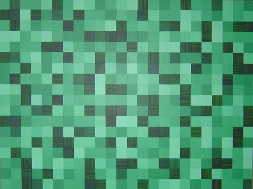 Green Scale Squares Modern Painting