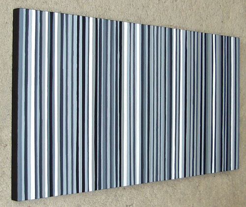 Original Black and White Stripes Painting