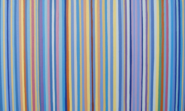 Original Multi-Colored Striped Painting