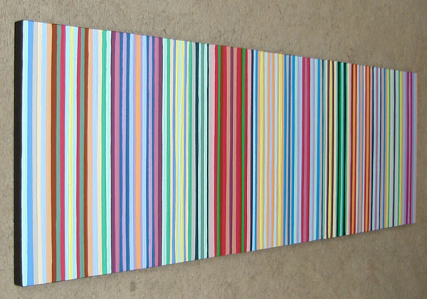 Original Modern Multi-Color Stripes Painting