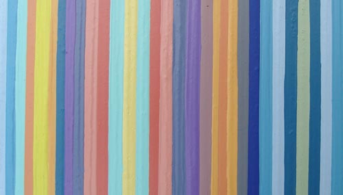 Four Feet Multi-Colored Striped Painting Close-Up