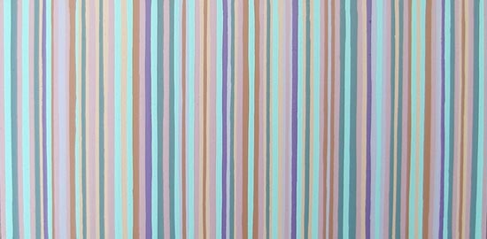 Purple and Aqua Modern Stripes Painting