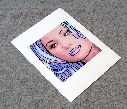 Pink and Purple Hair Pop Portrait Giclee Print