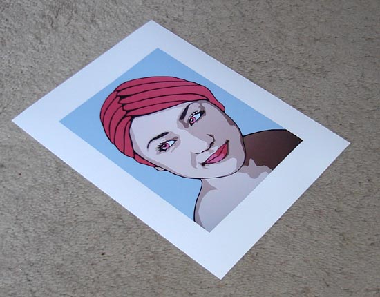 Red Hair, Red Eyes Pop Portrait Giclee Print