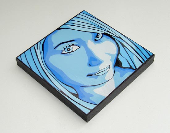 Blue Scale Pop Portrait Giclee Print